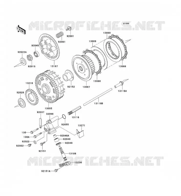EMBRAYAGE Kawasaki MOTOS 650 2004 W650  EJ650-C6P