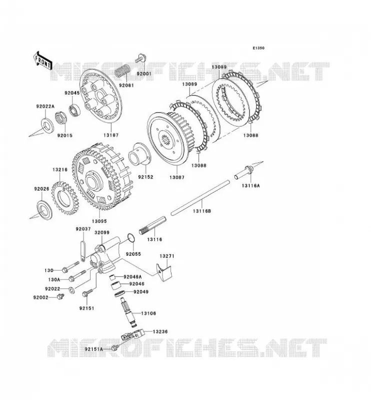 EMBRAYAGE Kawasaki MOTOS 650 2005 W650  EJ650-C7P