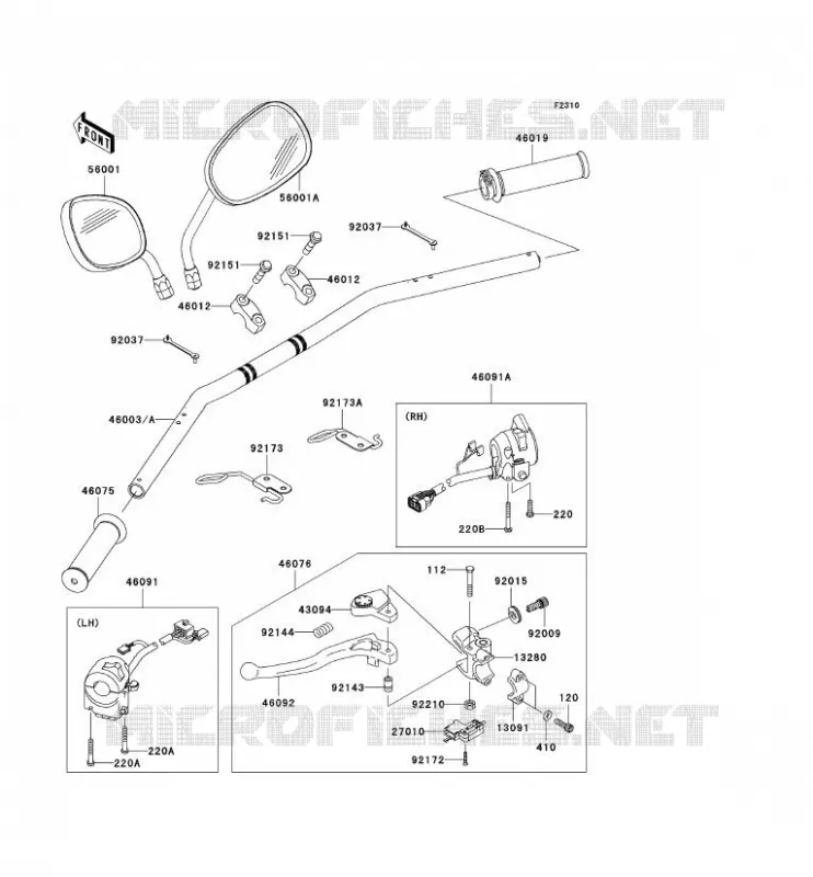 GUIDON Kawasaki MOTOS 800 2011 W800  EJ800ABF