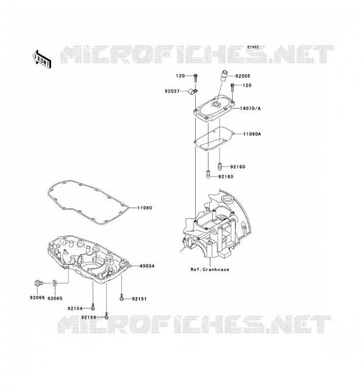 COUVERCLE RENIFLARD/CARTER D'HUILE Kawasaki MOTOS 800 2011 W800  EJ800ABS