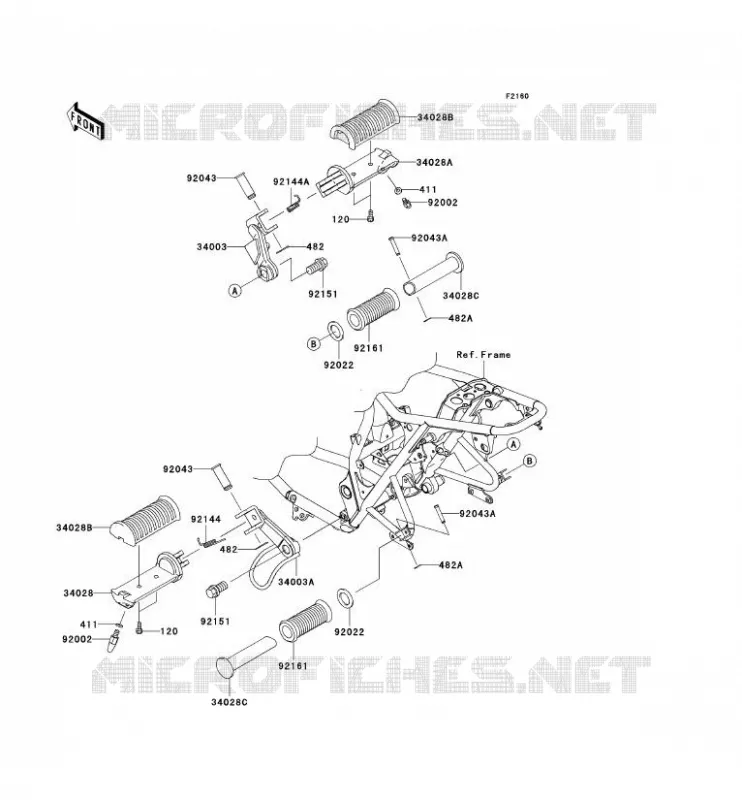 REPOSE PIED Kawasaki MOTOS 800 2012 W800  EJ800ACF