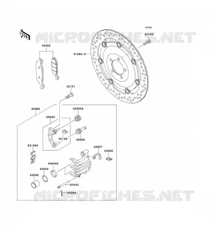 FREIN AVANT Kawasaki MOTOS 800 2014 W800  EJ800AEFA