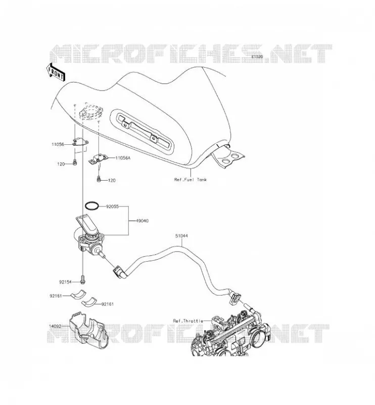POMPE A ESSENCE Kawasaki MOTOS 800 2015 W800  EJ800AFF