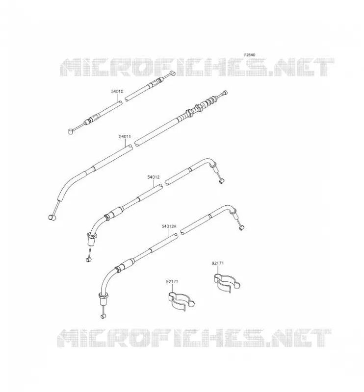 CABLES Kawasaki MOTOS 800 2015 W800  EJ800AFFA