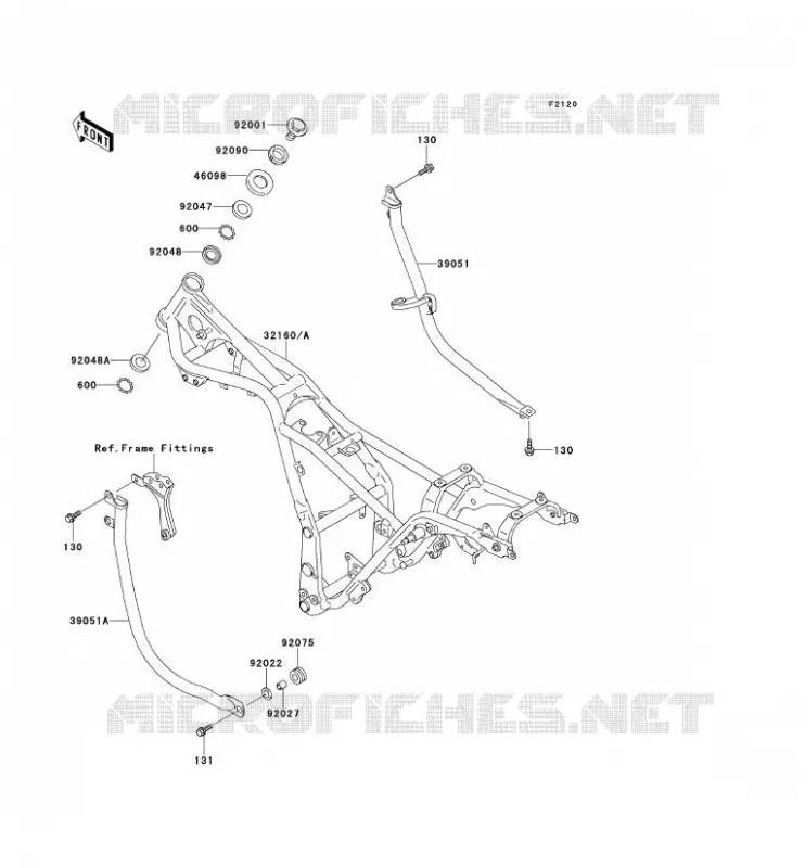 CH&Acirc;SSIS Kawasaki MOTOS 250 1994 ELIMINATOR 250  EL250-D5