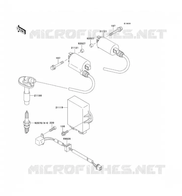 SYSTEME D&acute;ALLUMAGE Kawasaki MOTOS 250 1996 ELIMINATOR 250  EL250-D7