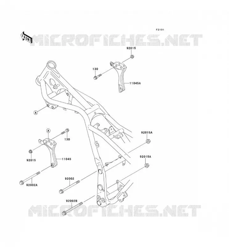 PIECE DE CADRE (COUVERTURE) Kawasaki MOTOS 250 1992 ELIMINATOR 250  EL250-E2