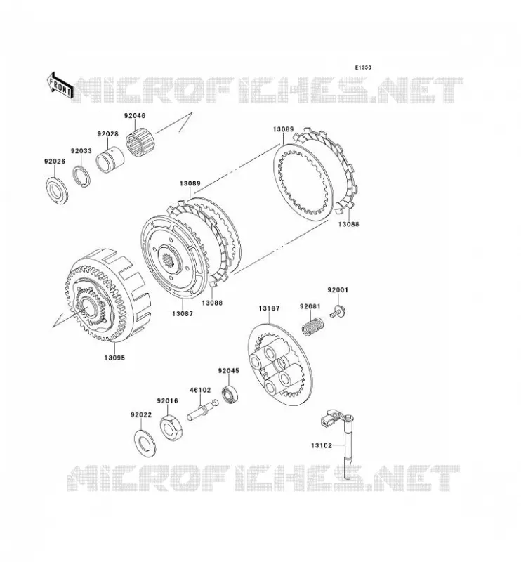 EMBRAYAGE Kawasaki MOTOS 250 1992 ELIMINATOR 250  EL250-E2