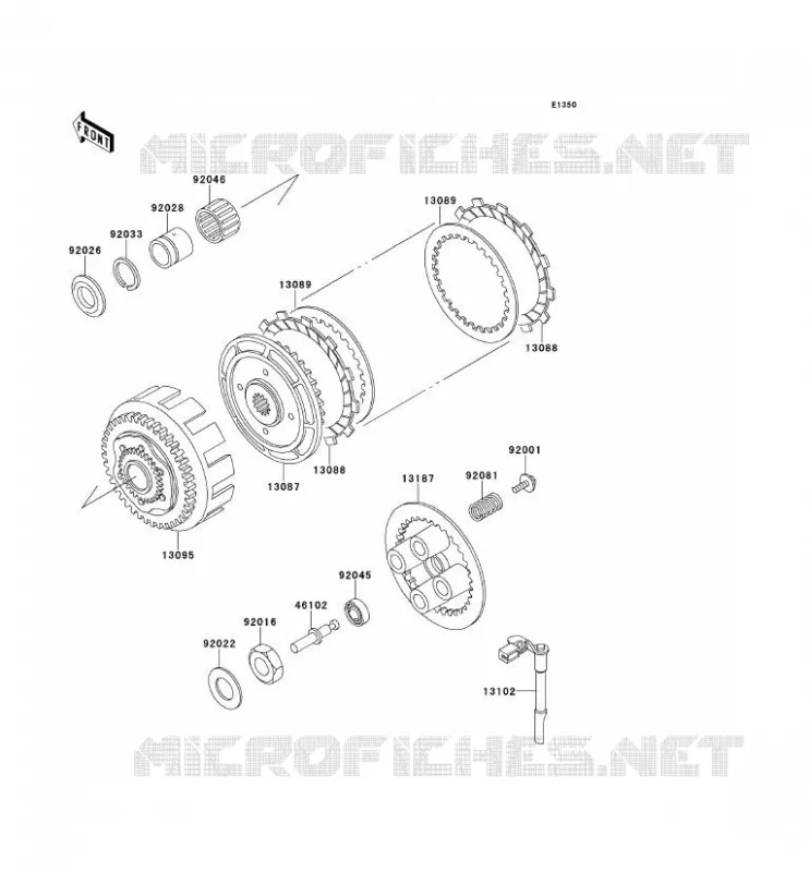 EMBRAYAGE Kawasaki MOTOS 250 1993 ELIMINATOR 250  EL250-E3