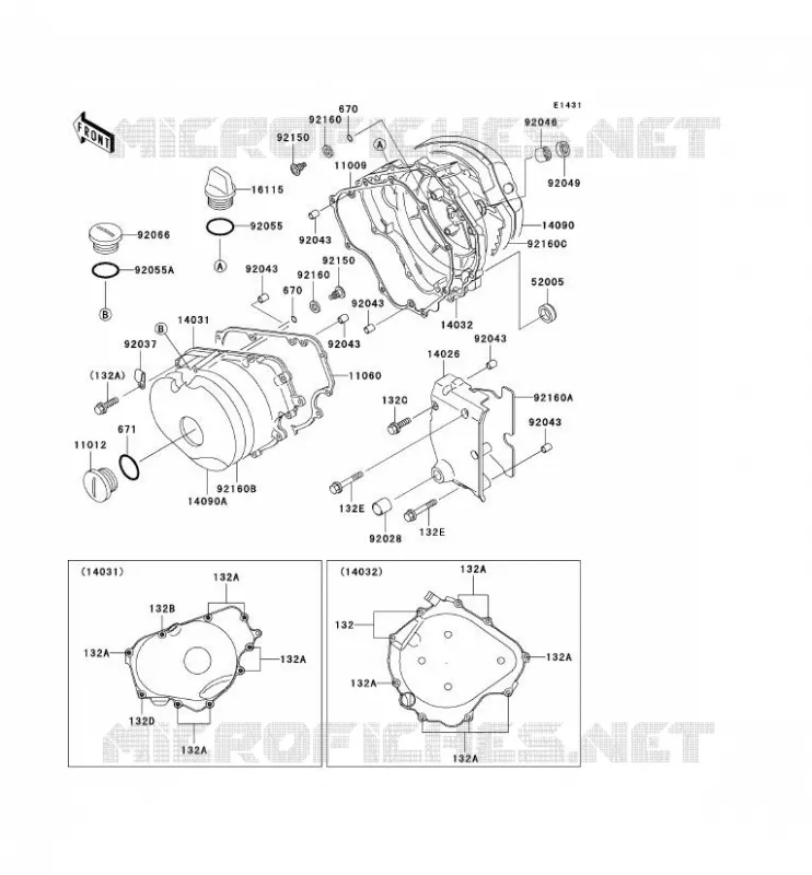 COUVERCLES MOTEUR Kawasaki MOTOS 250 1996 ELIMINATOR 250  EL250-F2