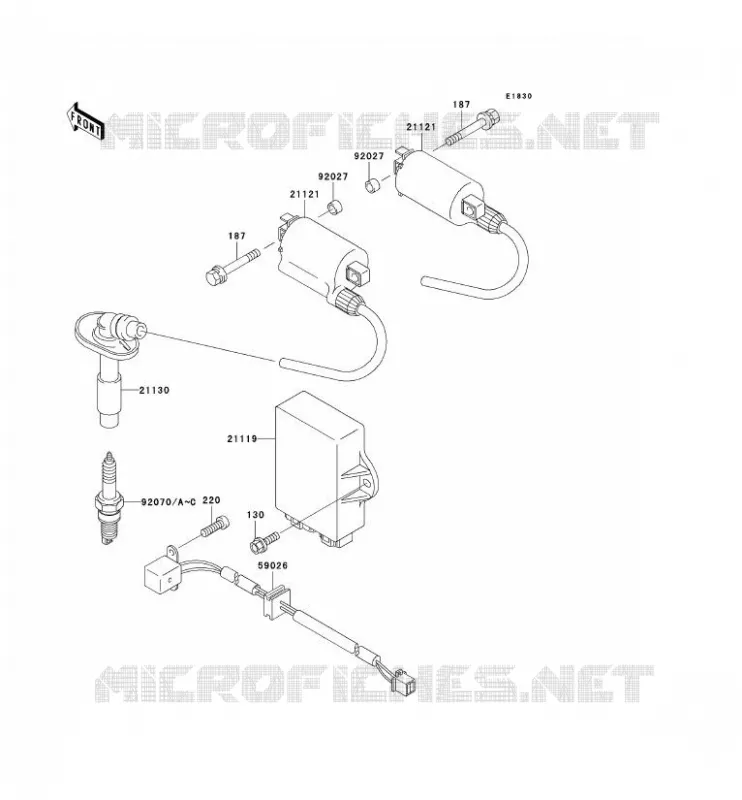SYSTEME D&acute;ALLUMAGE Kawasaki MOTOS 250 1999 ELIMINATOR 250  EL250-F4