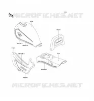 STICKER(BLEU) pour Kawasaki EN500