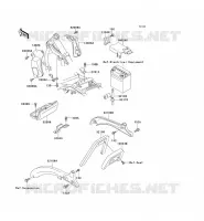 SUPPORT BATTERIE pour Kawasaki EN500