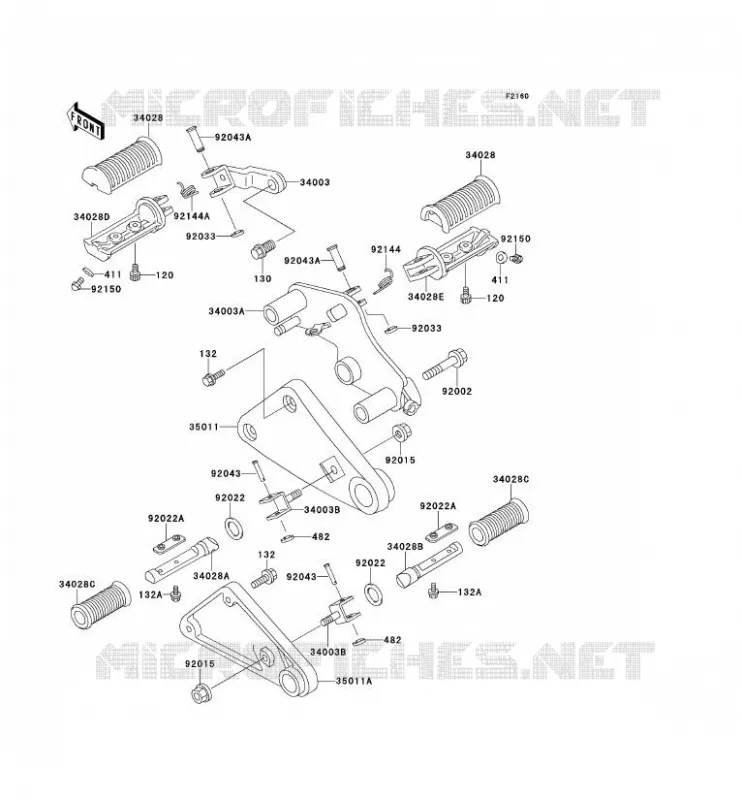 REPOSE PIED Kawasaki MOTOS 500 1990 EN500  EN500-A1