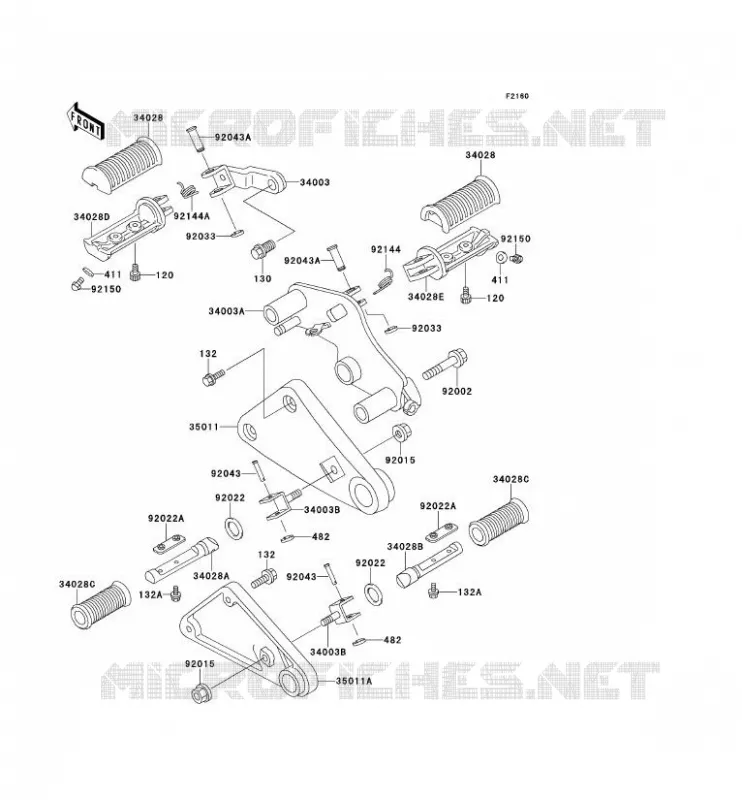 REPOSE PIED Kawasaki MOTOS 500 1992 EN500  EN500-A3