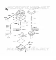 PI&Egrave;CES DE CARBURATEUR pour Kawasaki EN500