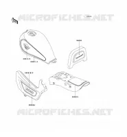 STICKER(BLEU/ARGENT) pour Kawasaki EN500