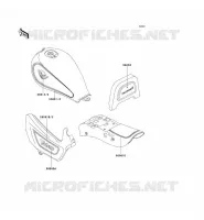 STICKER(RED/GRAY) pour Kawasaki EN500