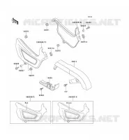 CACHE LAT&Eacute;RAL/GARDE CHAINE pour Kawasaki EN500