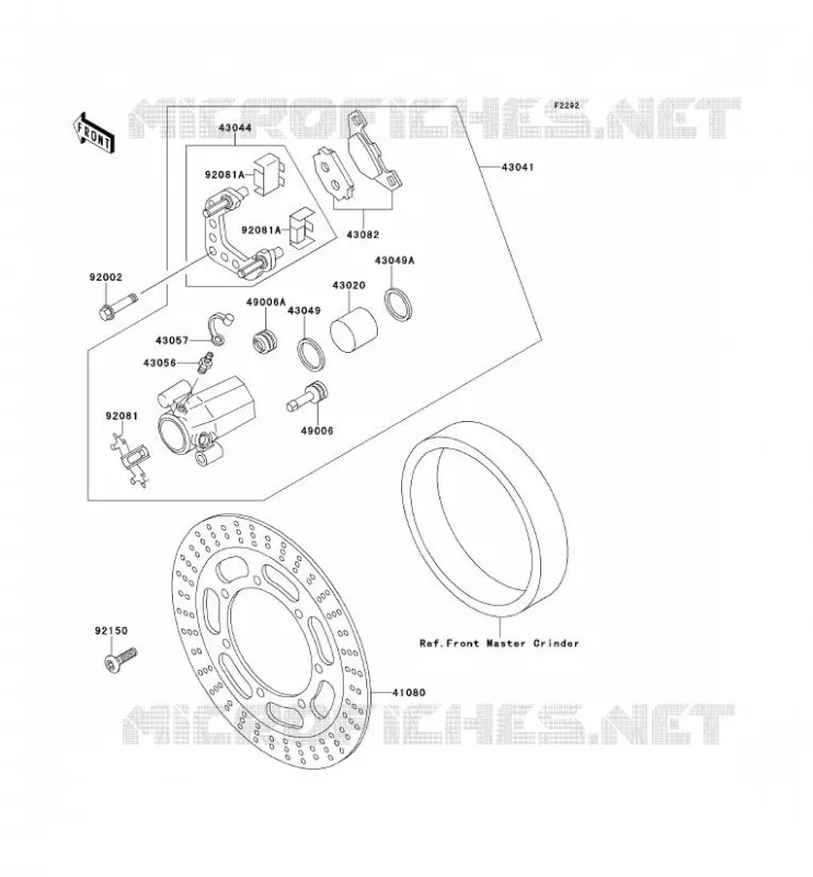 FREIN AVANT Kawasaki MOTOS 500 1994 EN500  EN500-B1