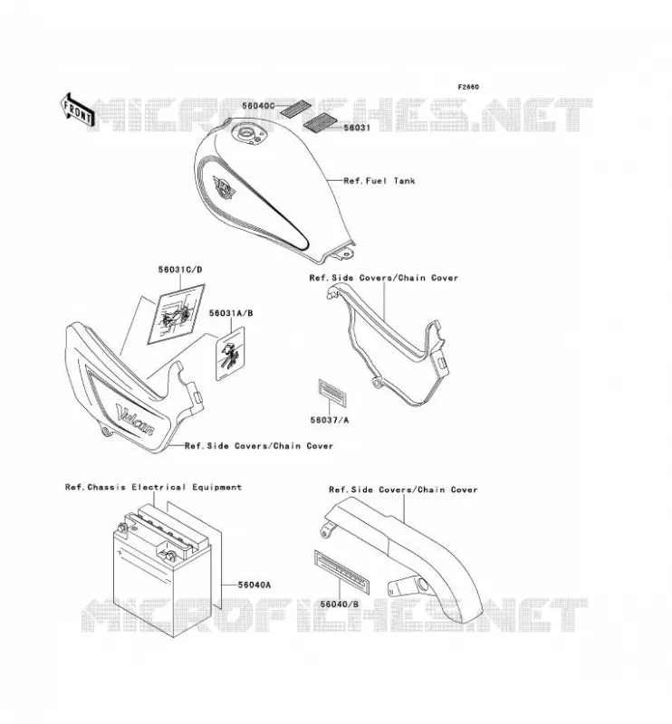 LABEL Kawasaki MOTOS 500 1994 EN500  EN500-B1