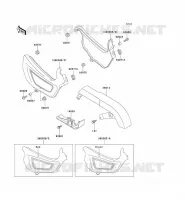 CACHE LAT&Eacute;RAL/GARDE CHAINE pour Kawasaki EN500