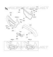 CACHE LAT&Eacute;RAL/GARDE CHAINE pour Kawasaki EN500