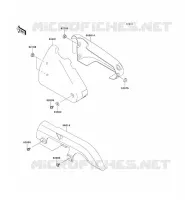 CACHE LAT&Eacute;RAL/GARDE CHAINE pour Kawasaki EN500 LTD
