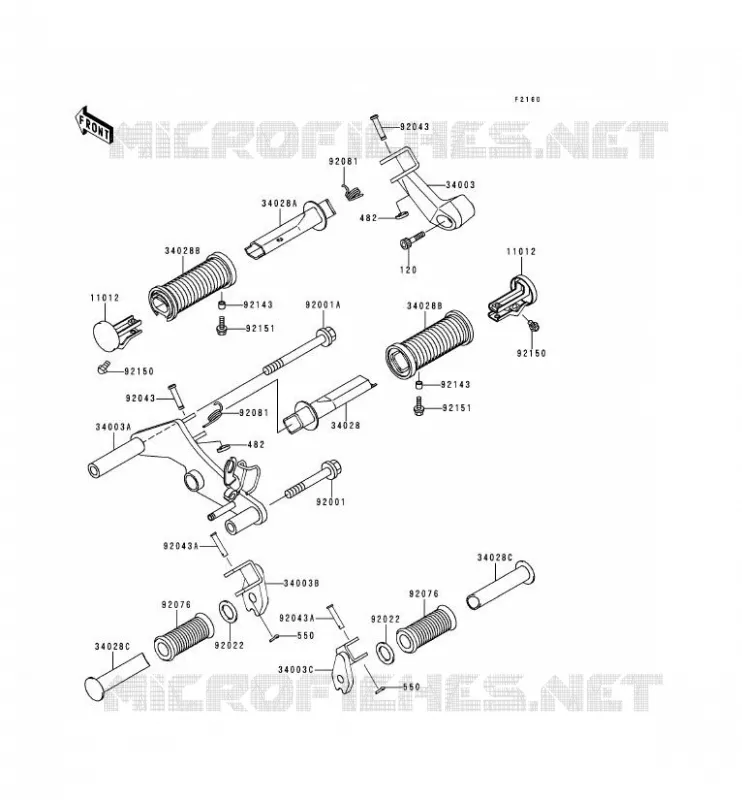 REPOSE PIED Kawasaki MOTOS 500 1997 EN500 LTD  EN500-C2
