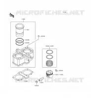 CYLINDRE/PISTON pour Kawasaki EN500