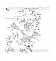 SUPPORT BATTERIE pour Kawasaki EN500