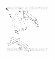 CACHE LAT&Eacute;RAL/GARDE CHAINE pour Kawasaki EN500 LTD