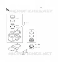 CYLINDRE/PISTON pour Kawasaki EN500 LTD