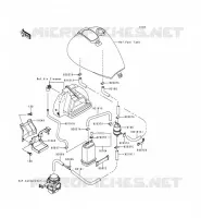 SYSTEME D'EVAPORATION CARBURANT pour Kawasaki EN500 LTD