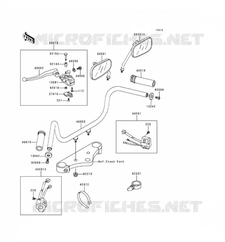 GUIDON Kawasaki MOTOS 500 1998 EN500 LTD  EN500-C3