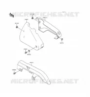 CACHE LAT&Eacute;RAL/GARDE CHAINE pour Kawasaki EN500 LTD