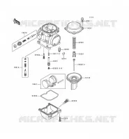 PI&Egrave;CES DE CARBURATEUR pour Kawasaki EN500 LTD