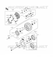 ROUE ARRI&Egrave;RE/CHAINE pour Kawasaki EN500 LTD