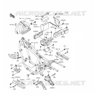 SUPPORT BATTERIE pour Kawasaki EN500 LTD