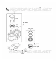 CYLINDRE/PISTON pour Kawasaki EN500