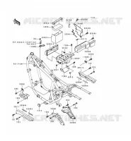 SUPPORT BATTERIE pour Kawasaki EN500