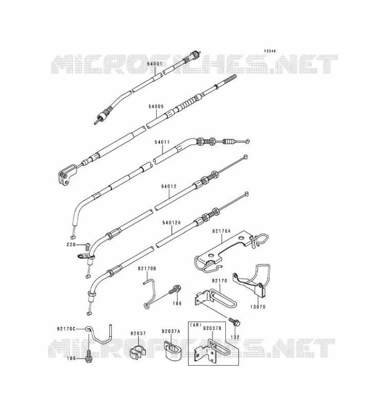 CABLES Kawasaki MOTOS 500 2000 EN500  EN500-C5