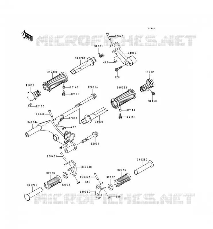 REPOSE PIED Kawasaki MOTOS 500 2000 EN500  EN500-C5