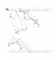 CACHE LAT&Eacute;RAL/GARDE CHAINE pour Kawasaki EN500 LTD