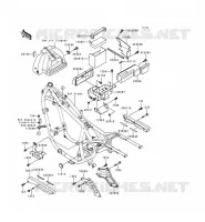SUPPORT BATTERIE pour Kawasaki EN500 LTD