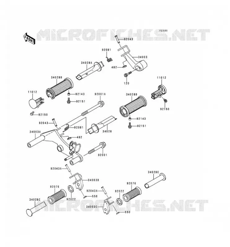 REPOSE PIED Kawasaki MOTOS 500 2000 EN500 LTD  EN500-C5