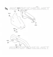 CACHE LAT&Eacute;RAL/GARDE CHAINE pour Kawasaki EN500 LTD