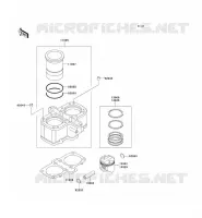 CYLINDRE/PISTON pour Kawasaki EN500 LTD