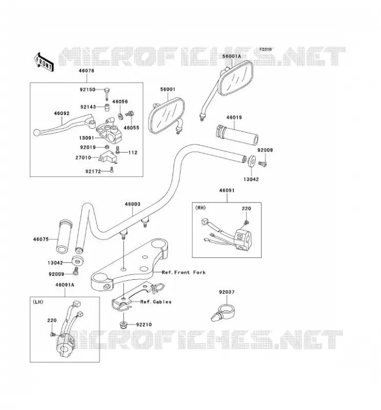 GUIDON Kawasaki MOTOS 500 2006 EN500 LTD  EN500C6F