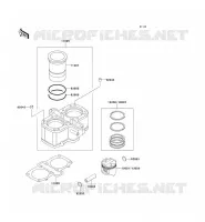 CYLINDRE/PISTON pour Kawasaki EN500 LTD